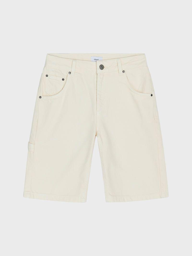 GRUNT Enzo Raw White Shorts Jeans Raw White