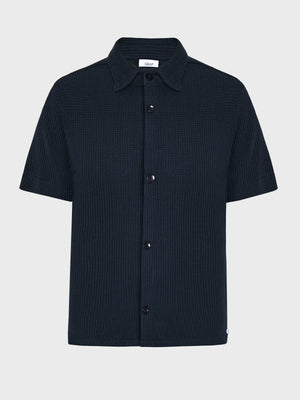 GRUNT GRAlfred Waffle SS Shirt Shirts Navy