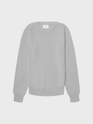 GRUNT GRAlsel LS Crew Knit Knits Light Grey Melange