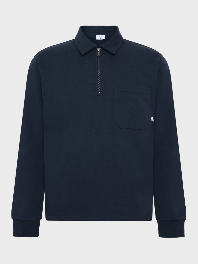 GRUNT GRAppi Half Zip Sweat Sweats Navy