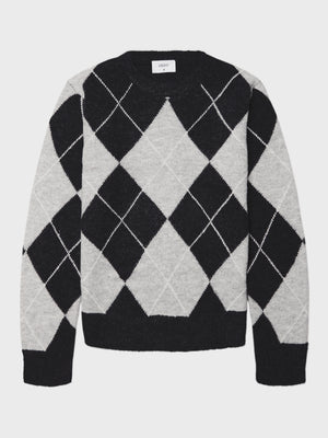 GRUNT GRBirk Check Knit Knits Navy