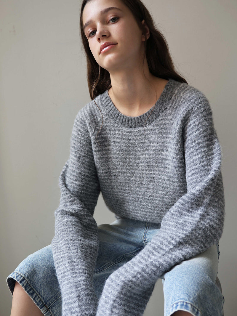 GRUNT GRCienne LS Crew Knit Knits Dark Grey