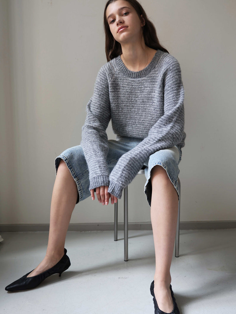 GRUNT GRCienne LS Crew Knit Knits Dark Grey