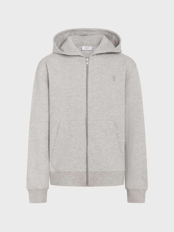 GRUNT GREd Zip Hood Sweat Sweats Grey Melange