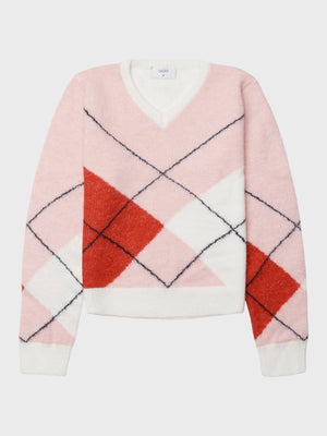 GRUNT GRFie V-neck knit Knits Rød