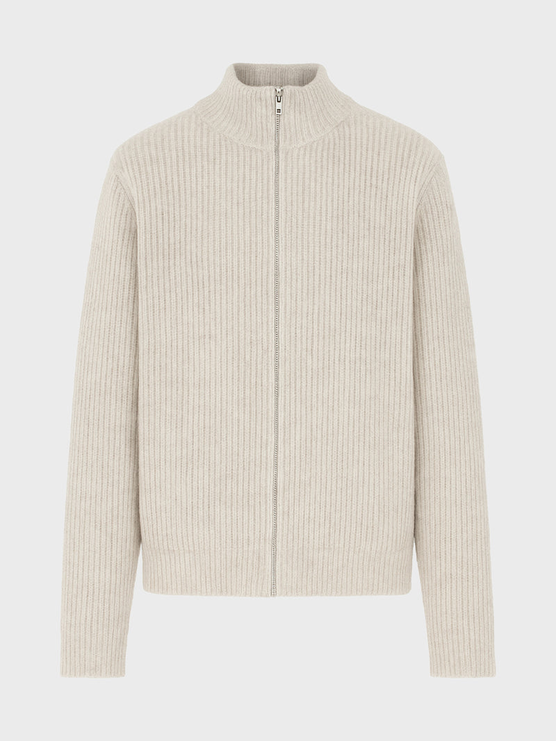 GRUNT GRGotfred LS Zip Brush Knit Knits Sand