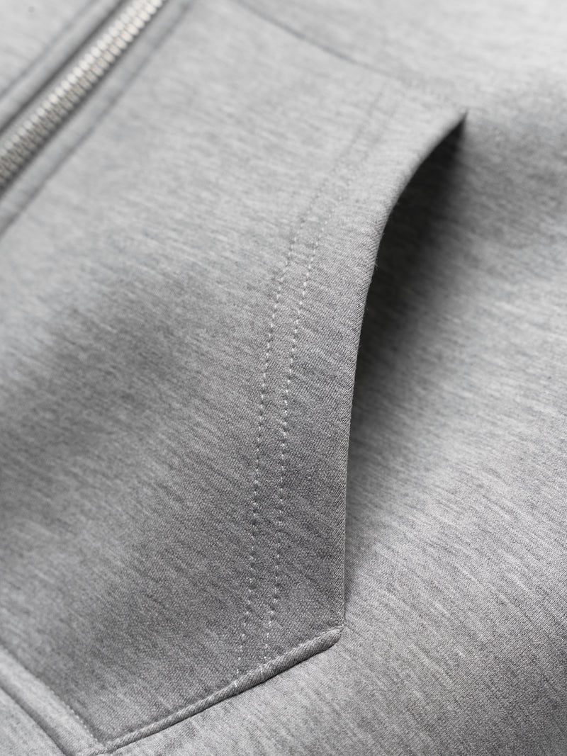 GRUNT GRHohen Scuba Zip Hood Sweats Grey Melange