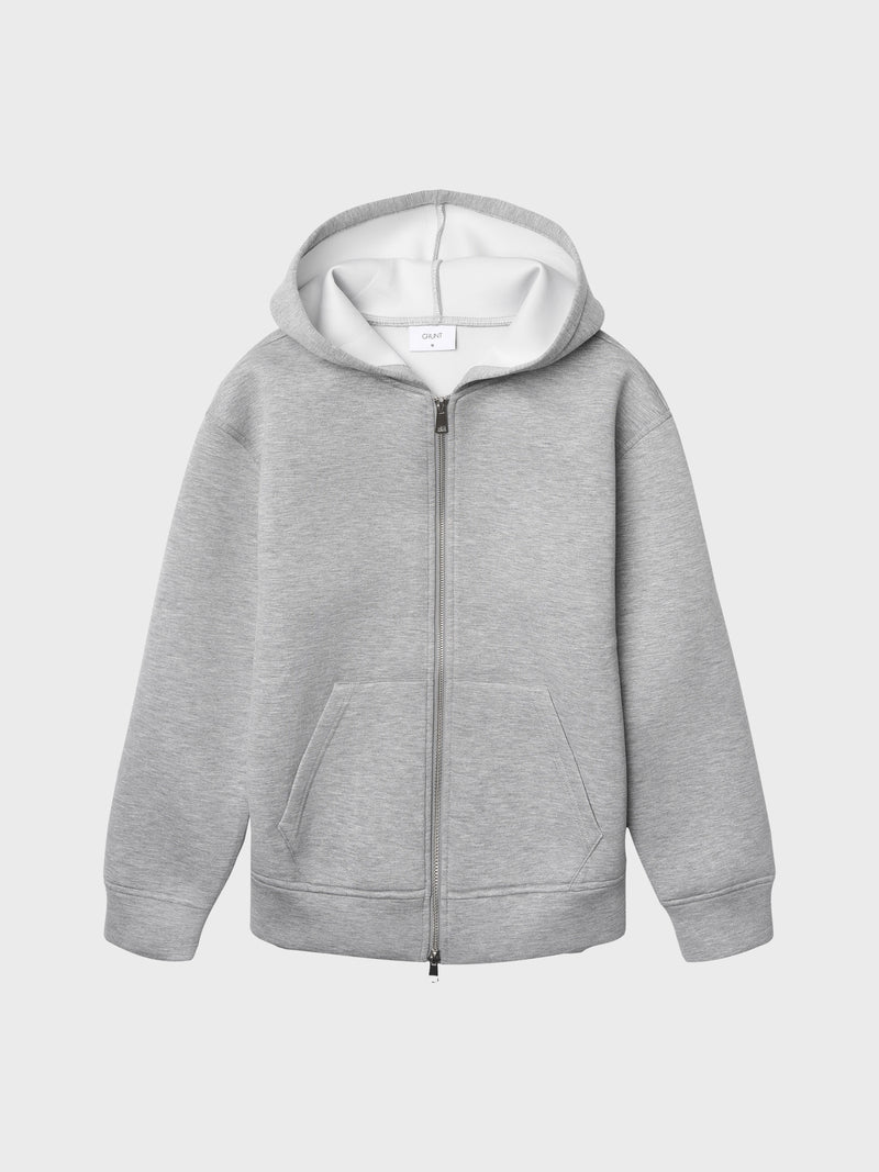 GRUNT GRHohen Scuba Zip Hood Sweats Grey Melange