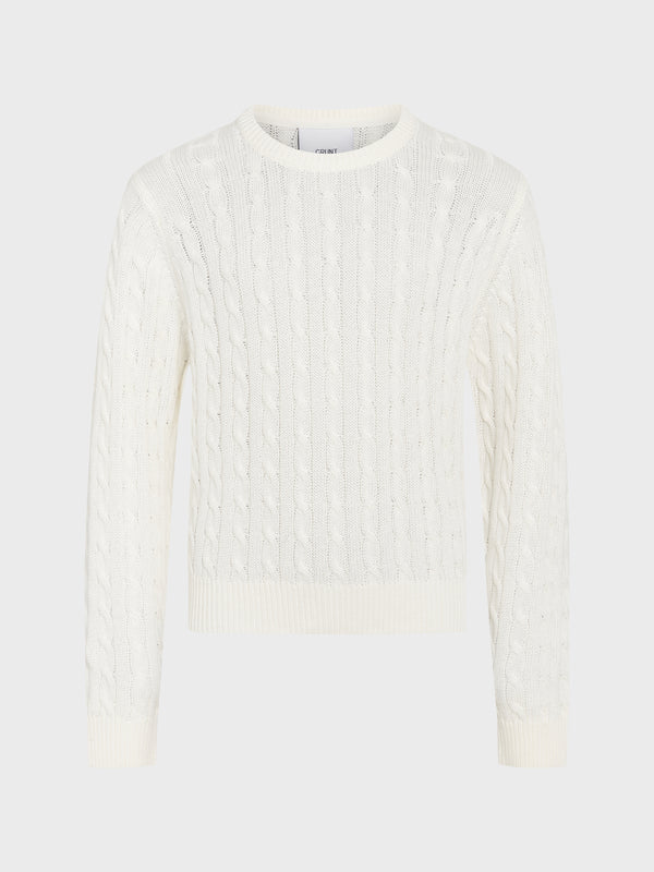 GRUNT GRLine Cable LS Knit Knits Off White