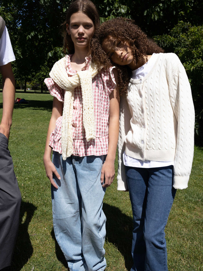 GRUNT GRLine Cable LS Knit Cardigan Knits Off White