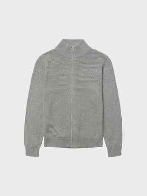 GRUNT GRLoke Zip Knit Knits Grey Melange