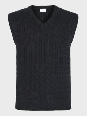 GRUNT GRMoro Knit Vest Knits Black Melange