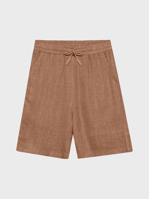 GRUNT GROle Linen Shorts Shorts Light Brown
