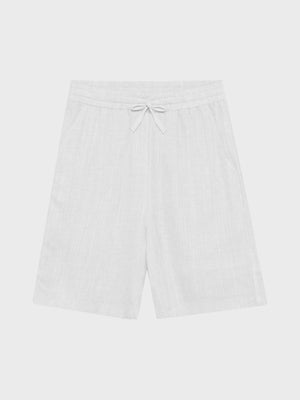 GRUNT GROle Linen Shorts Shorts White