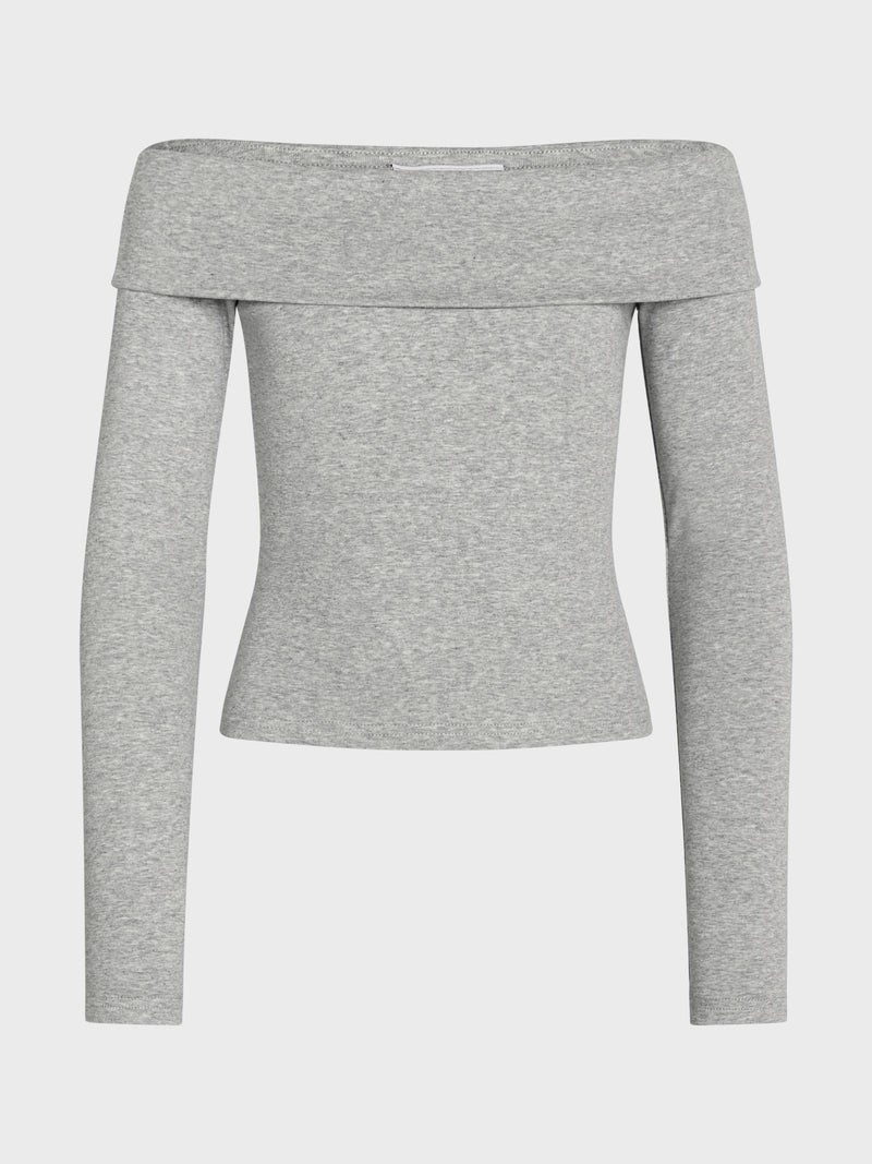 GRUNT GRTavi Top Tops Grey Melange