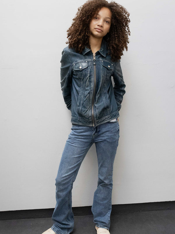 GRUNT GRTexas Low Flare Vintage Blue Jeans Vintage Blue