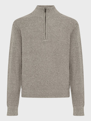 GRUNT GRTone LS Half Zip Knit Knits Nature Melange