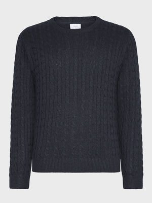 GRUNT GRTue Cable LS Knit Knits Navy