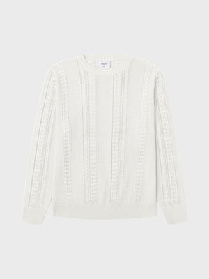GRUNT GRUrso Cable LS Crew Knit Knits Cream