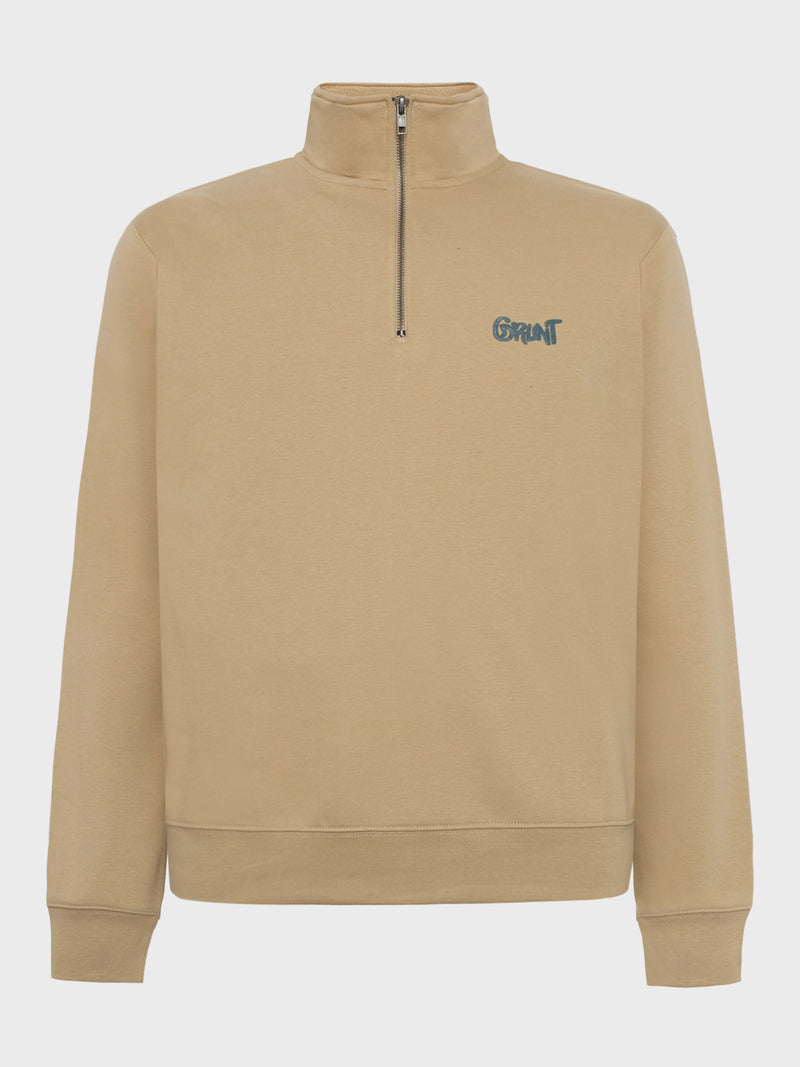 GRUNT GRVitto Half Zip Sweat Sweats Sand