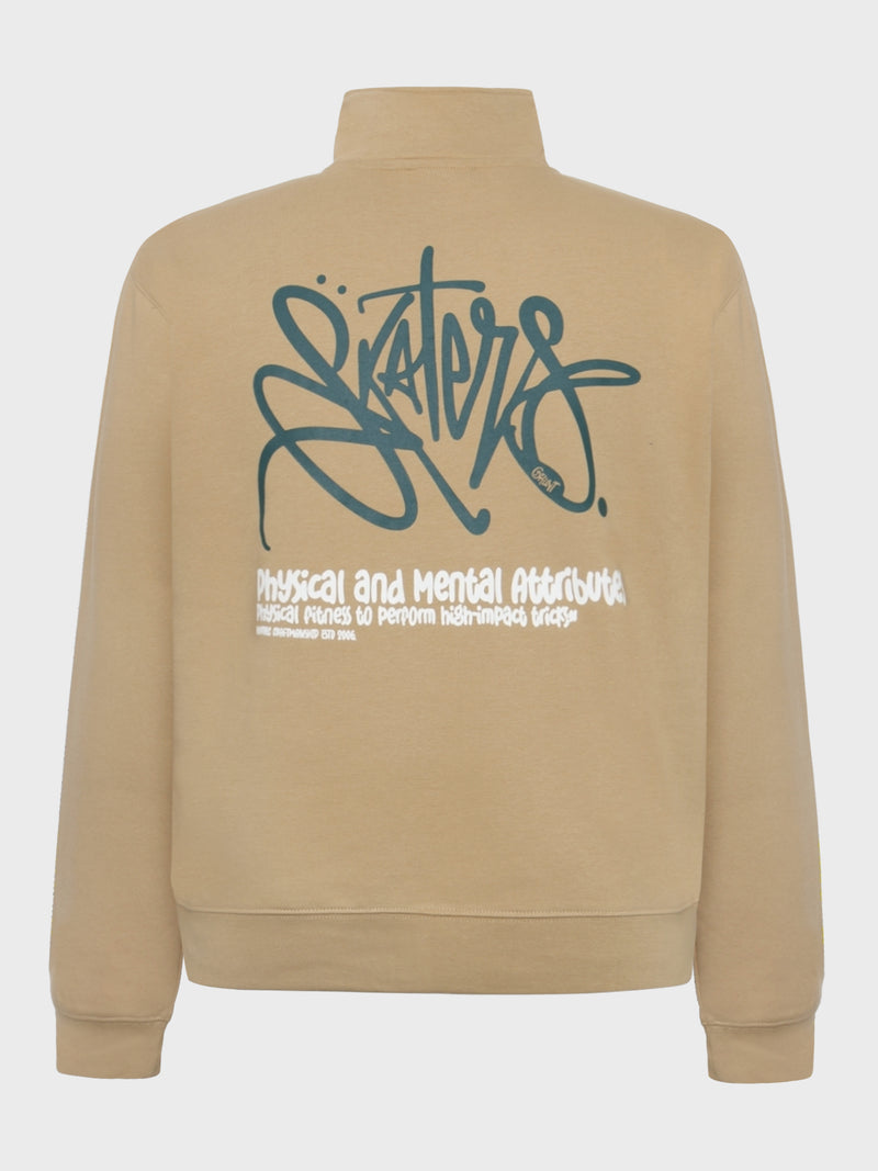 GRUNT GRVitto Half Zip Sweat Sweats Sand
