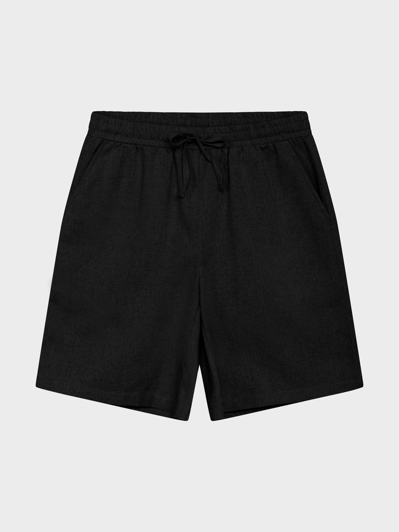 GRUNT GROle Linen shorts Shorts Black