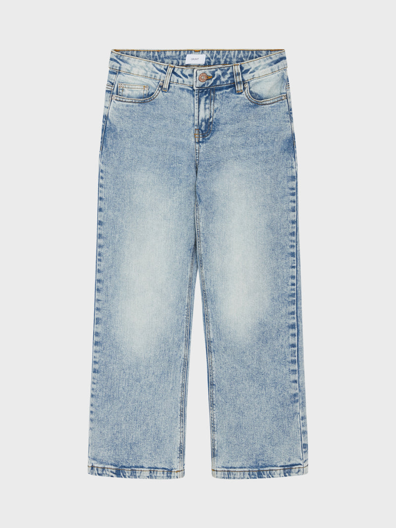 GRUNT Wide Low Waist Jeans Blue